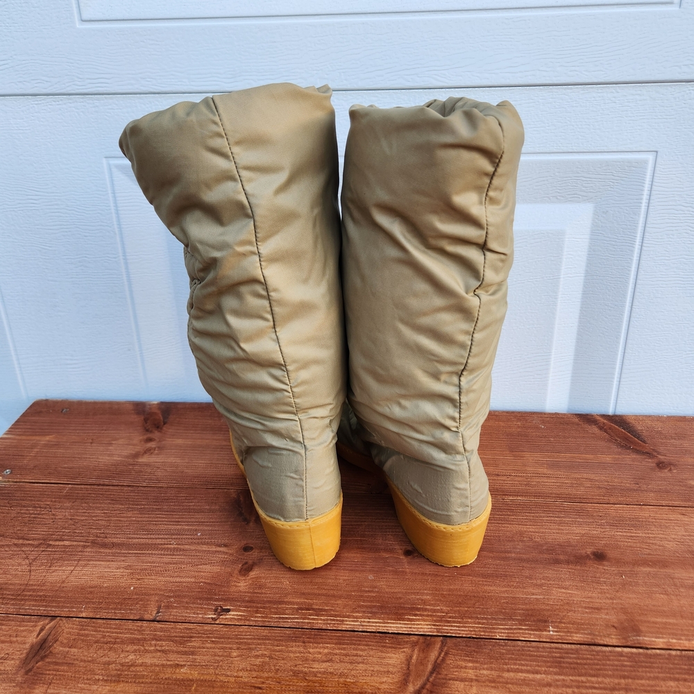 80's Tan Winter Western Boots- Sz 8 - Picture 6 of 10